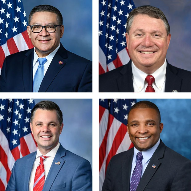US Greyhound Protection Act Sponsors, Rep. Salud Carbajal, Rep Randy Fine, Rep. Zach Nunn, Rep. Don Davis